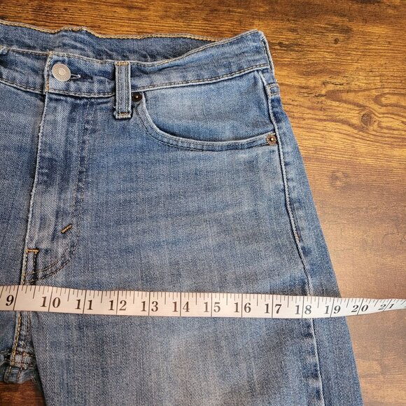 Levi's Jeans 31x32 Measures 30x30 Slim Straight 513 Ripped Medium Light Wash - Picture 8 of 11